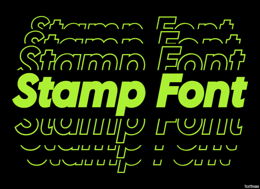Stamp Font Effetto testo