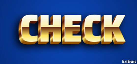 Check Efekt tekstowy