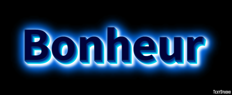 Bonheur Efeito de texto