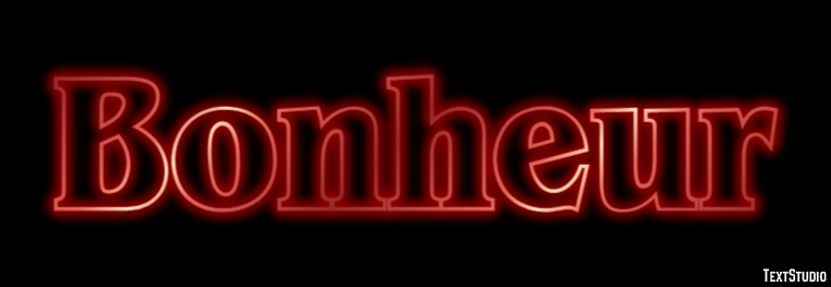 Bonheur Efecto de Texto