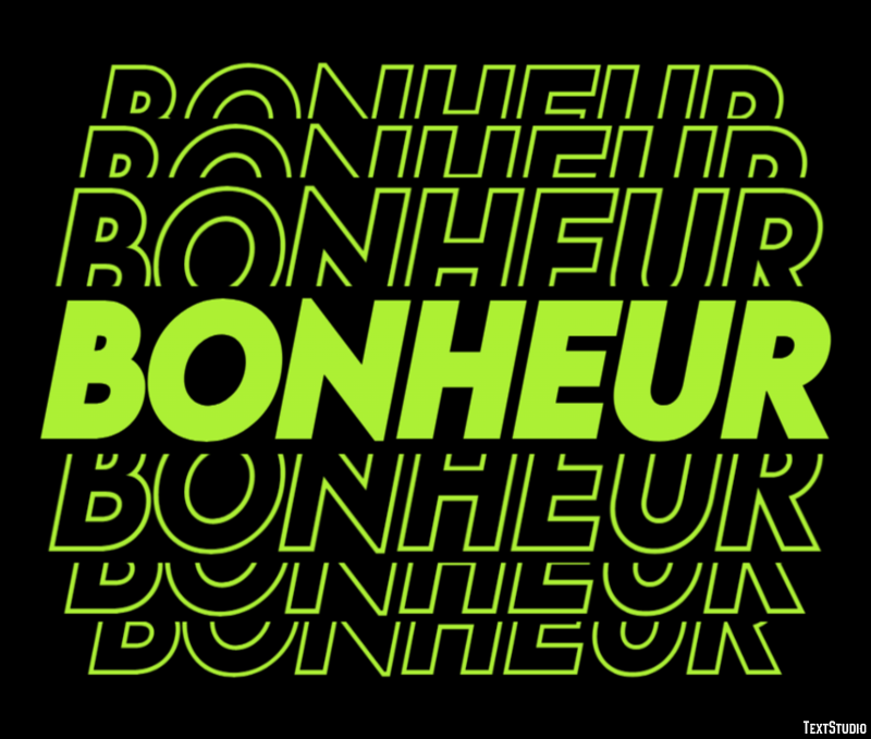 Bonheur Efecto de texto