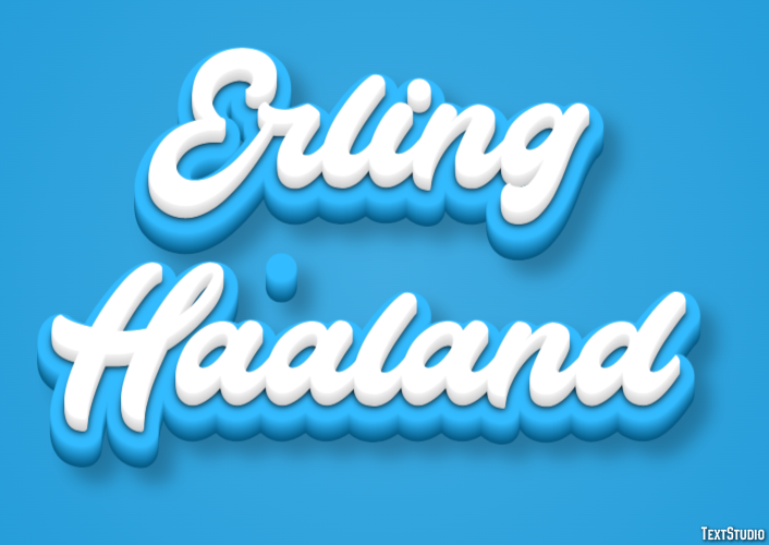 Erling Haaland Text Effect