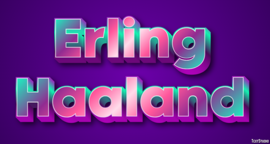 Erling Haaland Text Effect