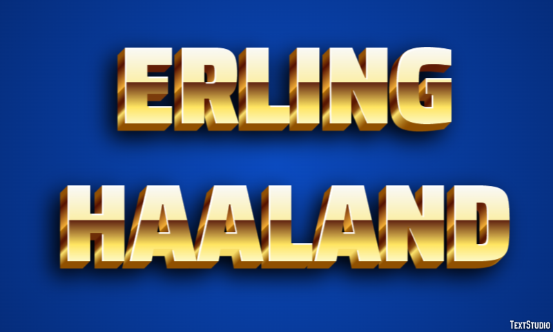 Erling Haaland Effetto testo