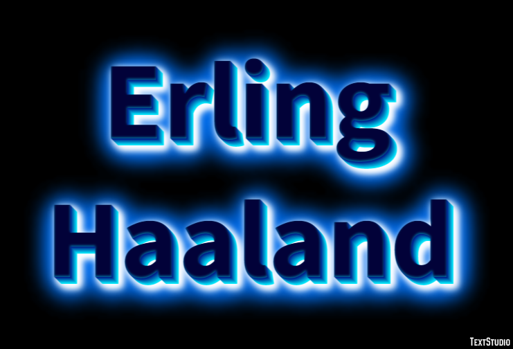 Erling Haaland Efeito de texto