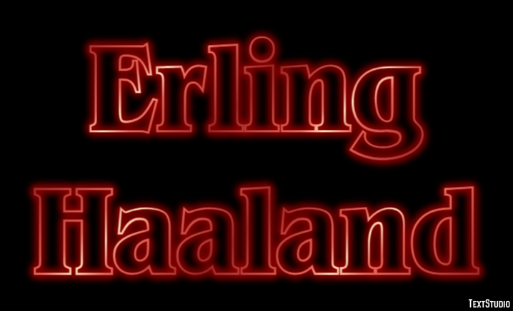 Erling Haaland Text Effect