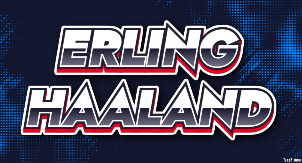 Erling Haaland Efeito de texto