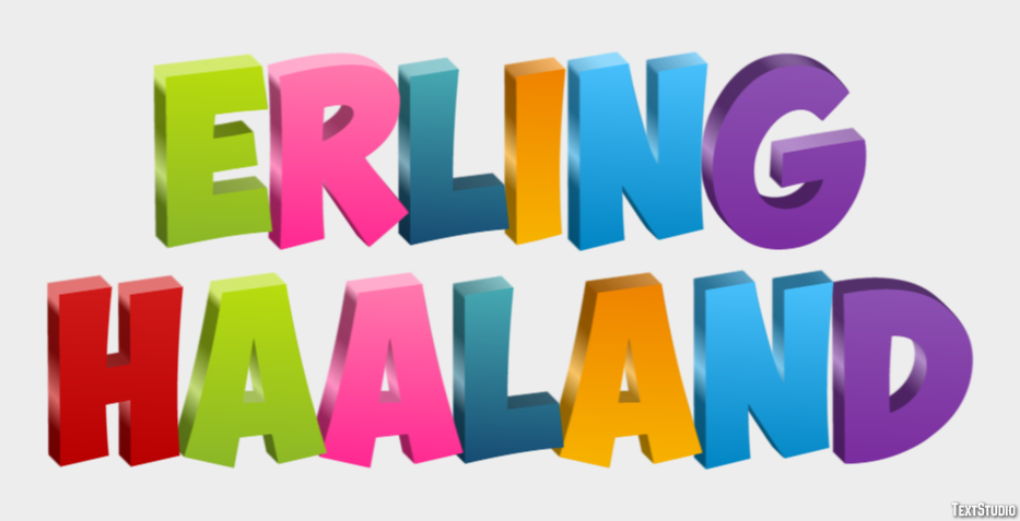 Erling Haaland Texteffekt