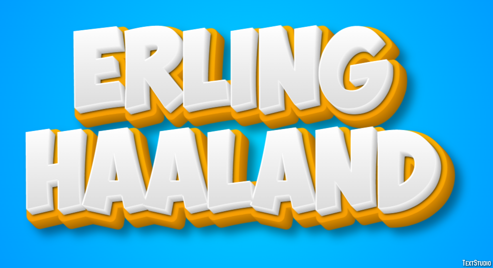Erling Haaland Text Effect