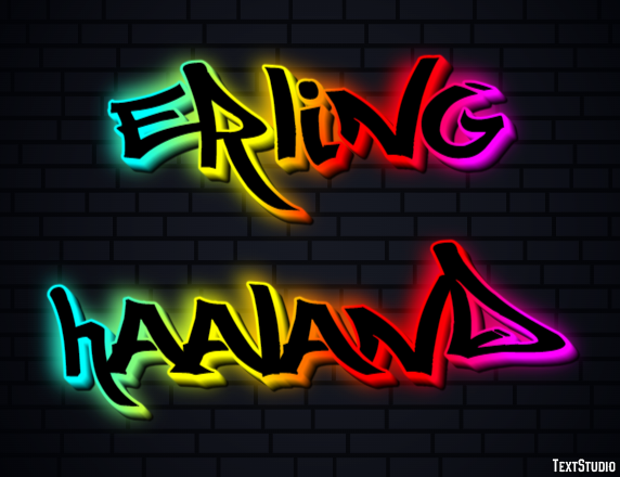 Erling Haaland Text Effect