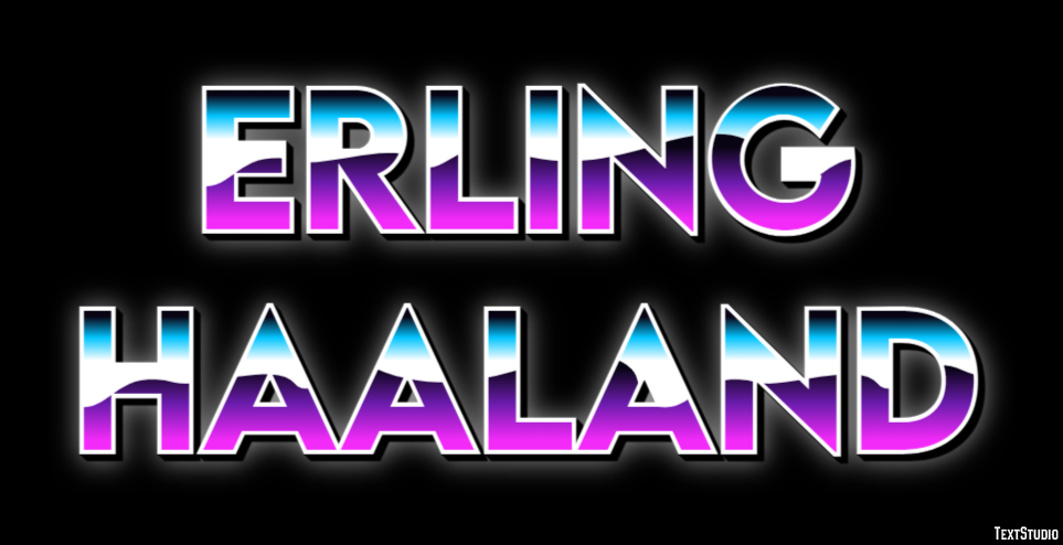 Erling Haaland Efeito de texto