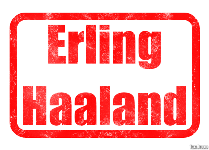 Erling Haaland Efeito de texto