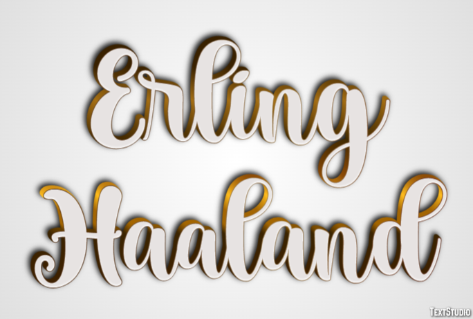 Erling Haaland Efeito de texto