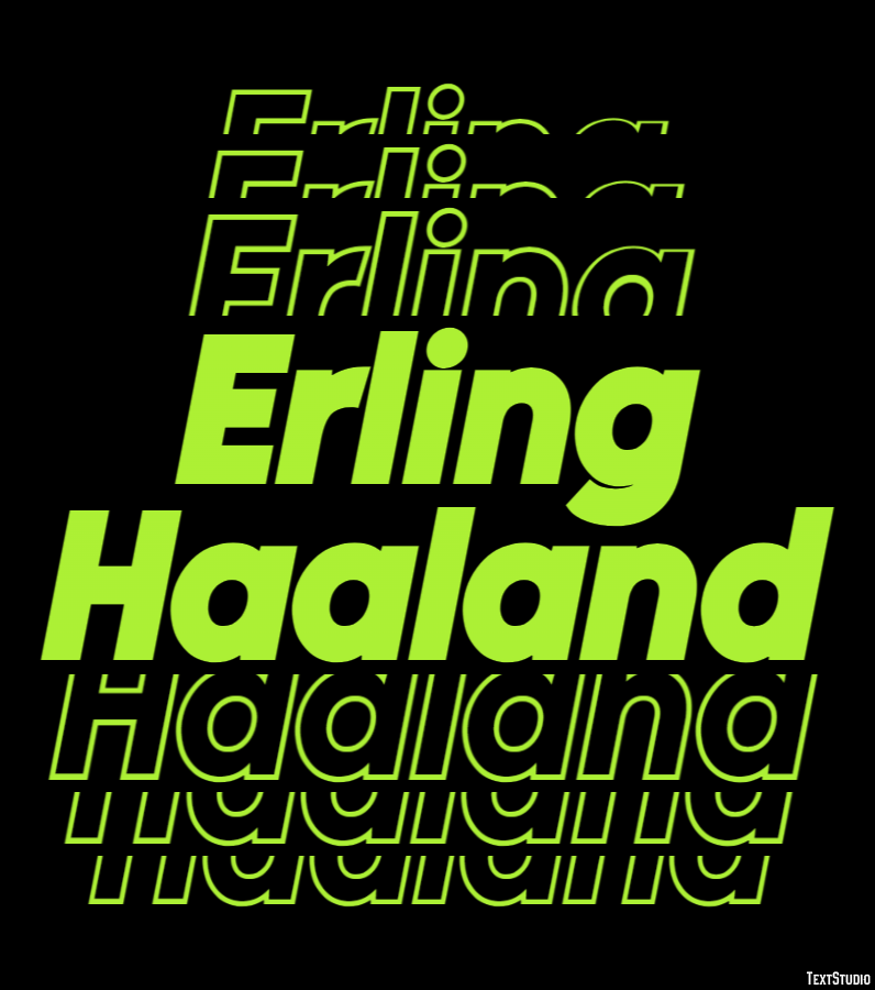 Erling Haaland Efeito de texto