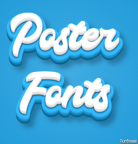 Poster Fonts Efeito de texto