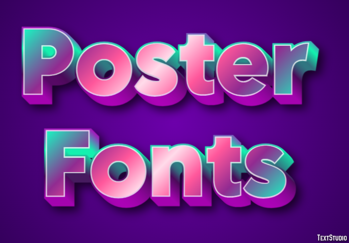 Poster Fonts Efeito de texto