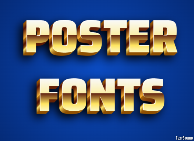 Poster Fonts Efeito de texto