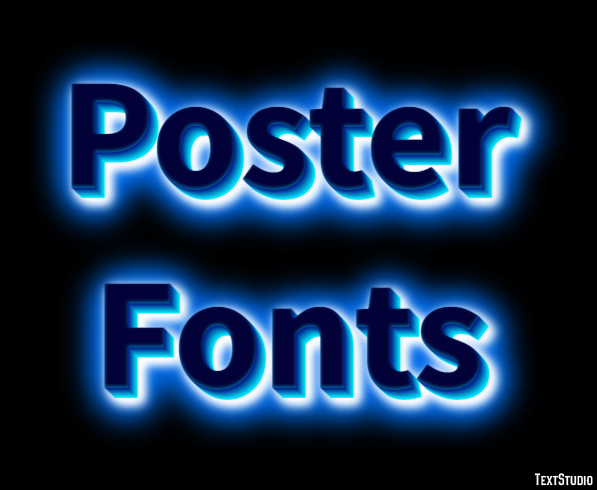 Poster Fonts Efeito de texto