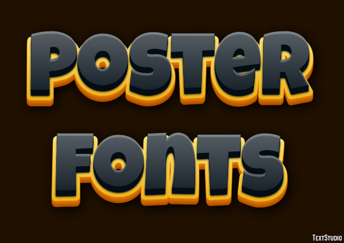 Poster Fonts Efeito de texto
