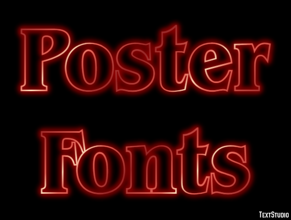 Poster Fonts Efeito de texto