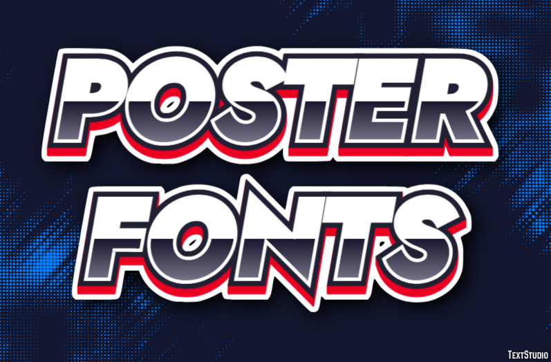 Poster Fonts Efeito de texto