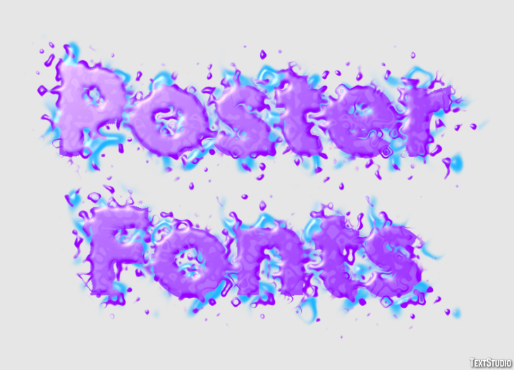 Poster Fonts Efeito de texto