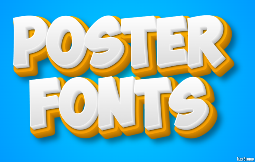 Poster Fonts Efeito de texto
