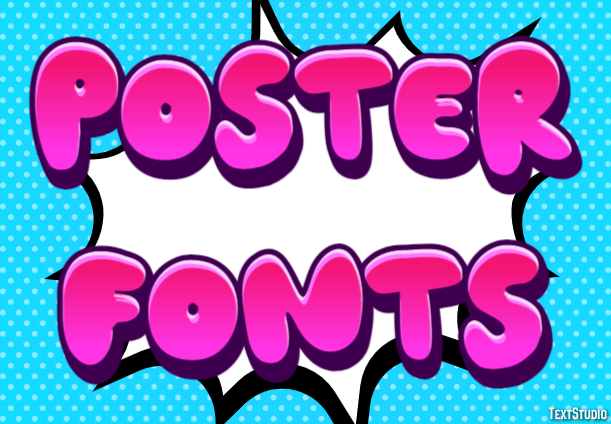 Poster Fonts Efeito de texto