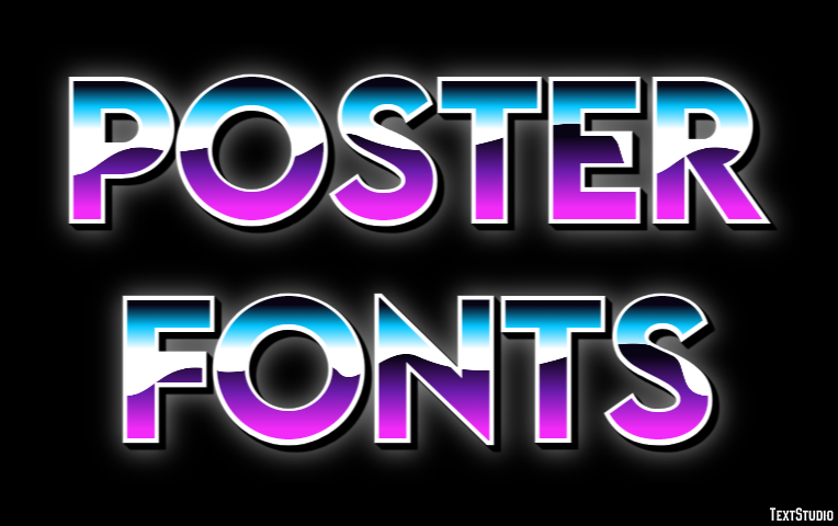 Poster Fonts Efeito de texto