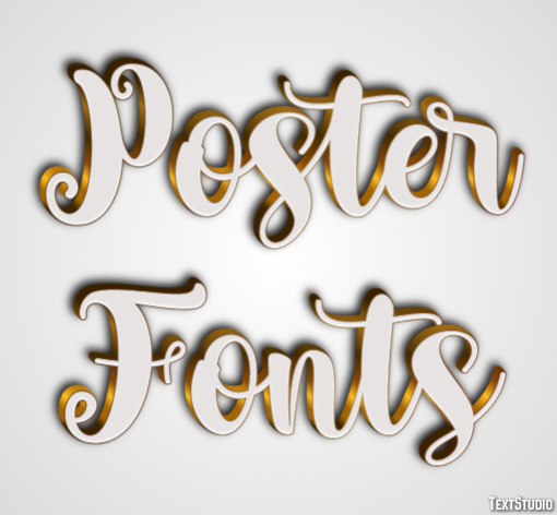 Poster Fonts Efeito de texto