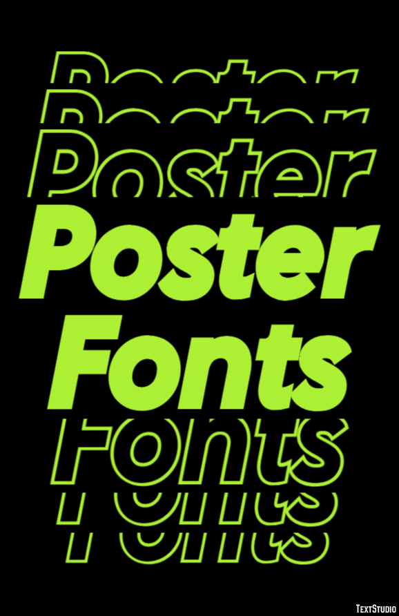 Poster Fonts Efeito de texto