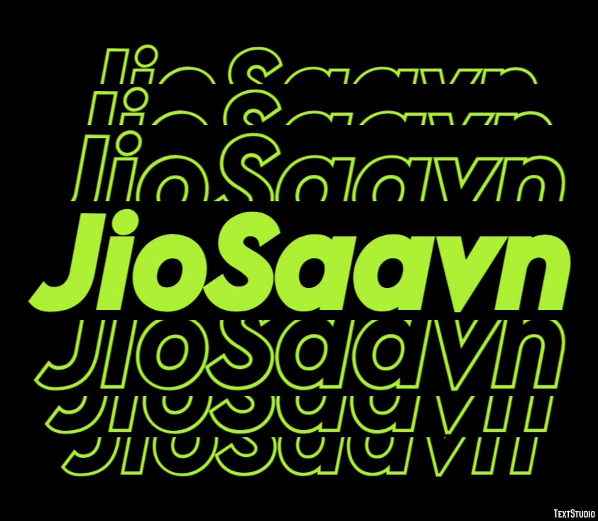 JioSaavn Text Effect