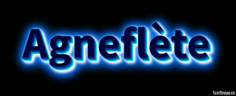 Agneflète Efekt tekstowy