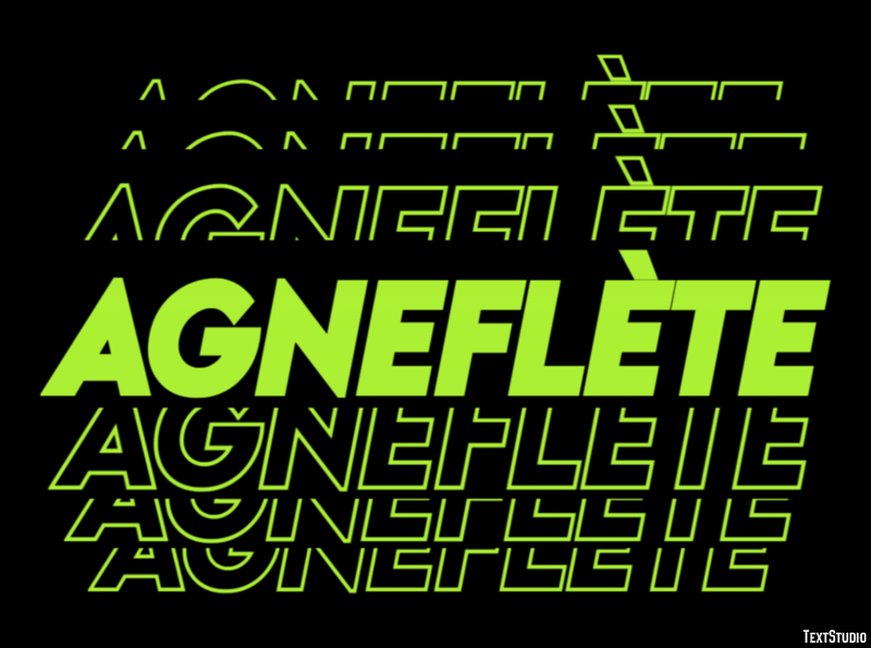 Agneflète Efecto de Texto