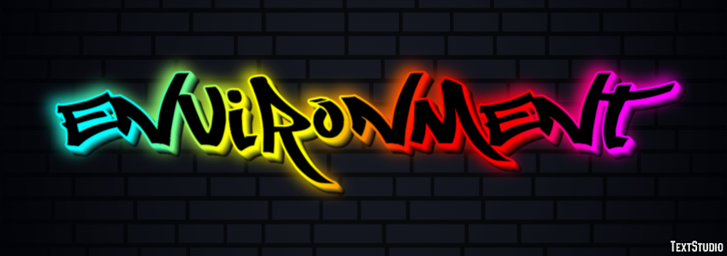 Environment Text effect