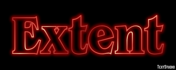 Extent Text effect