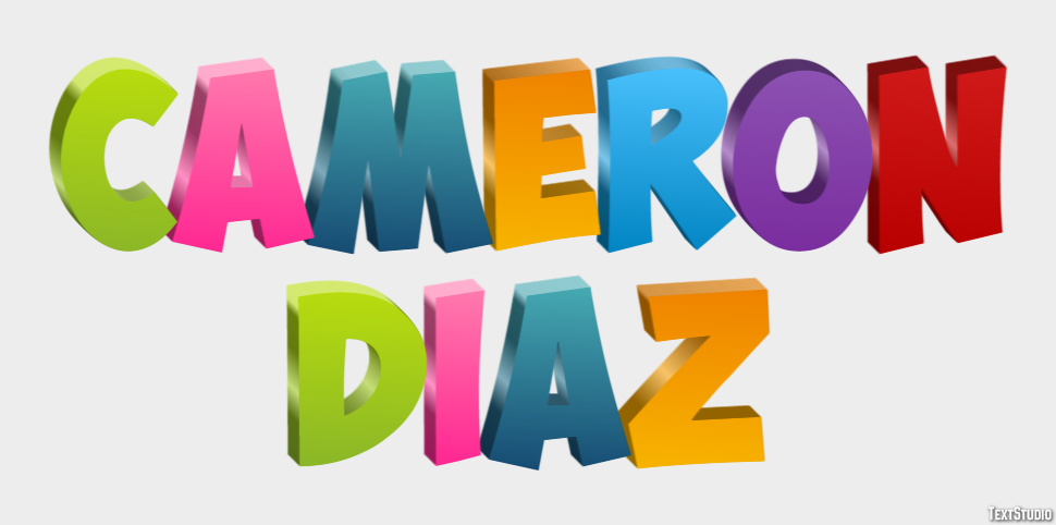 Cameron Diaz Efecto de Texto