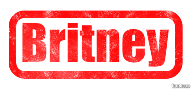 Britney Effet de Texte