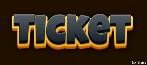Ticket Text Effect