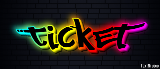 Ticket Text Effect