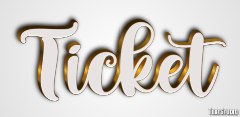 Ticket Text Effect