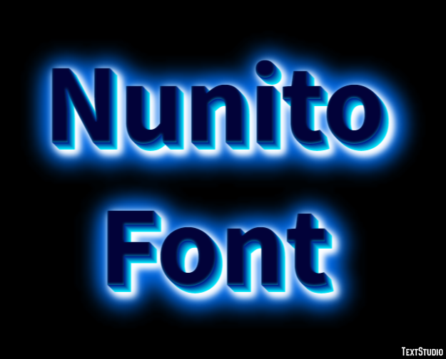 Nunito Font Text Effect