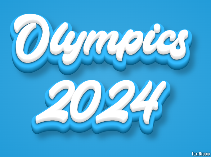 Olympics 2024 Texteffekt