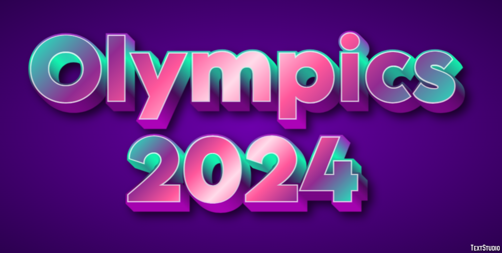 Olympics 2024 Texteffekt