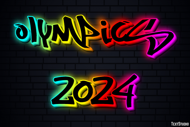 Olympics 2024 Texteffekt