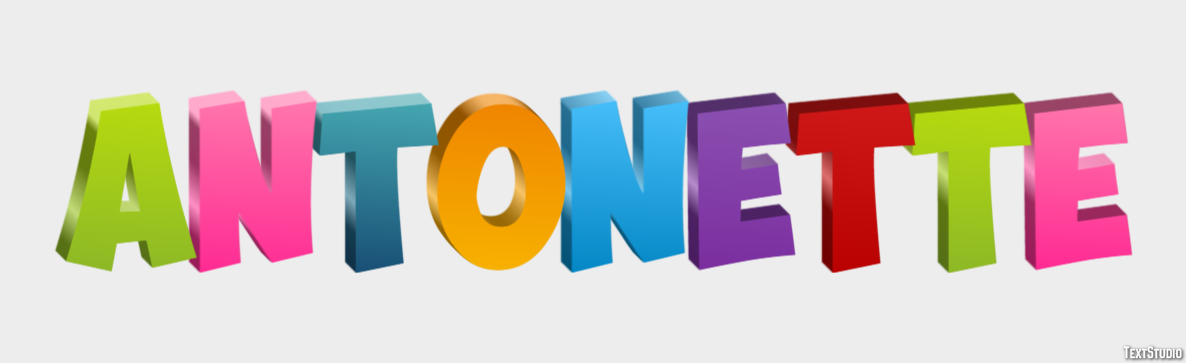 Antonette Text effect