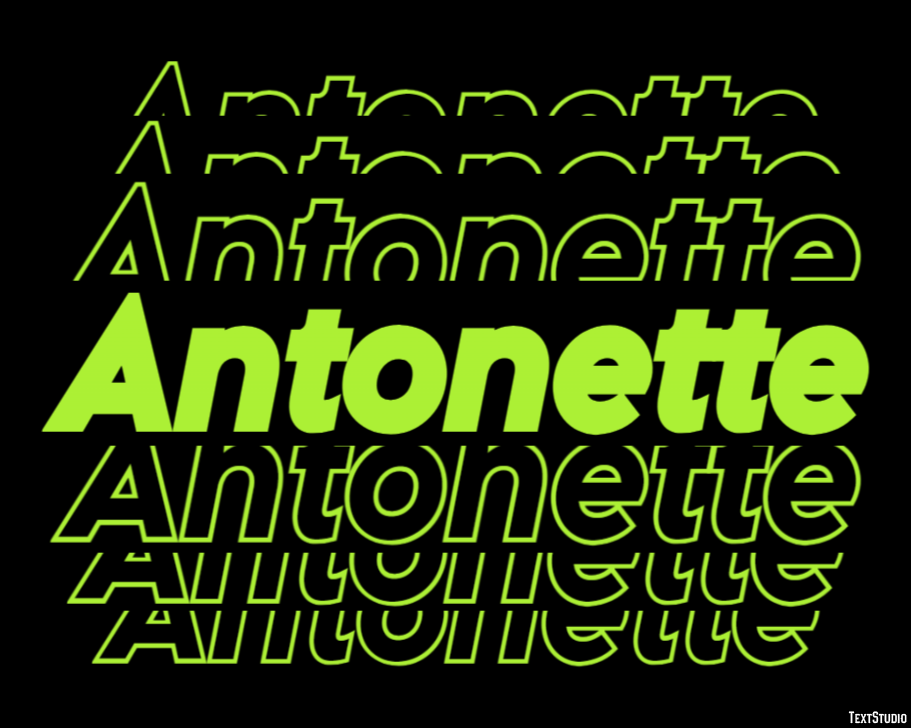 Antonette Text effect