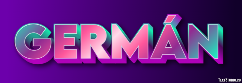 Germán Text Effect