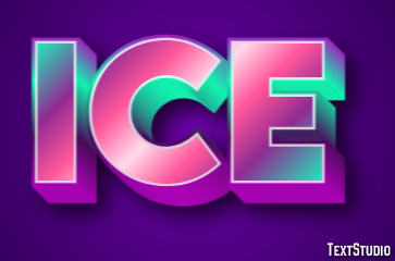 Ice Text Effect And Logo Design Word
