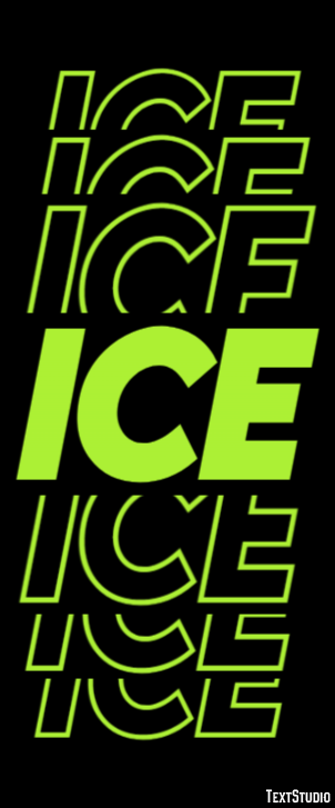 Ice Effetto testo